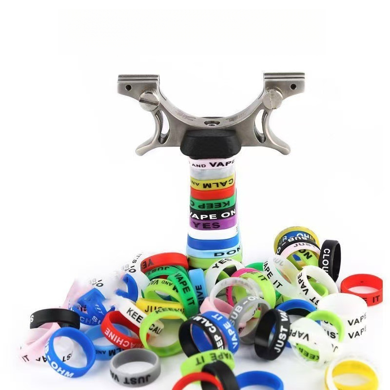 YY-C100 Silicone Anti Slip Rubber Ring for Slingshot (100Pcs Random Mixed)