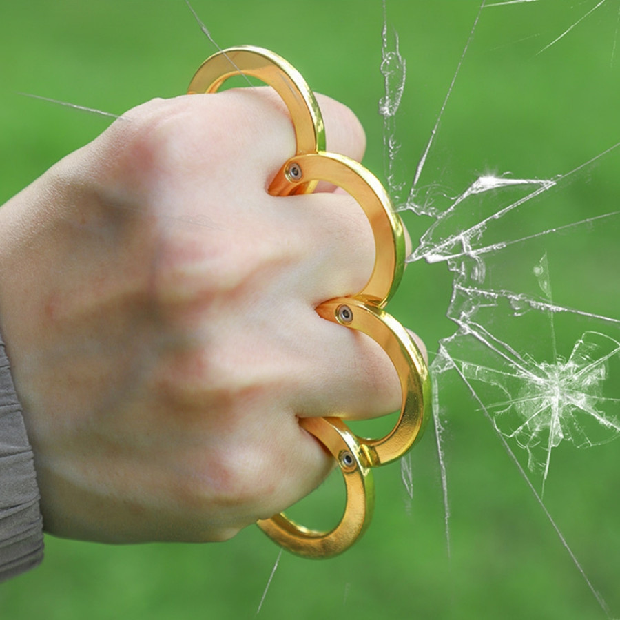 2pcs Foldable Self-defense Ring Brass Knuckles YY-B-031