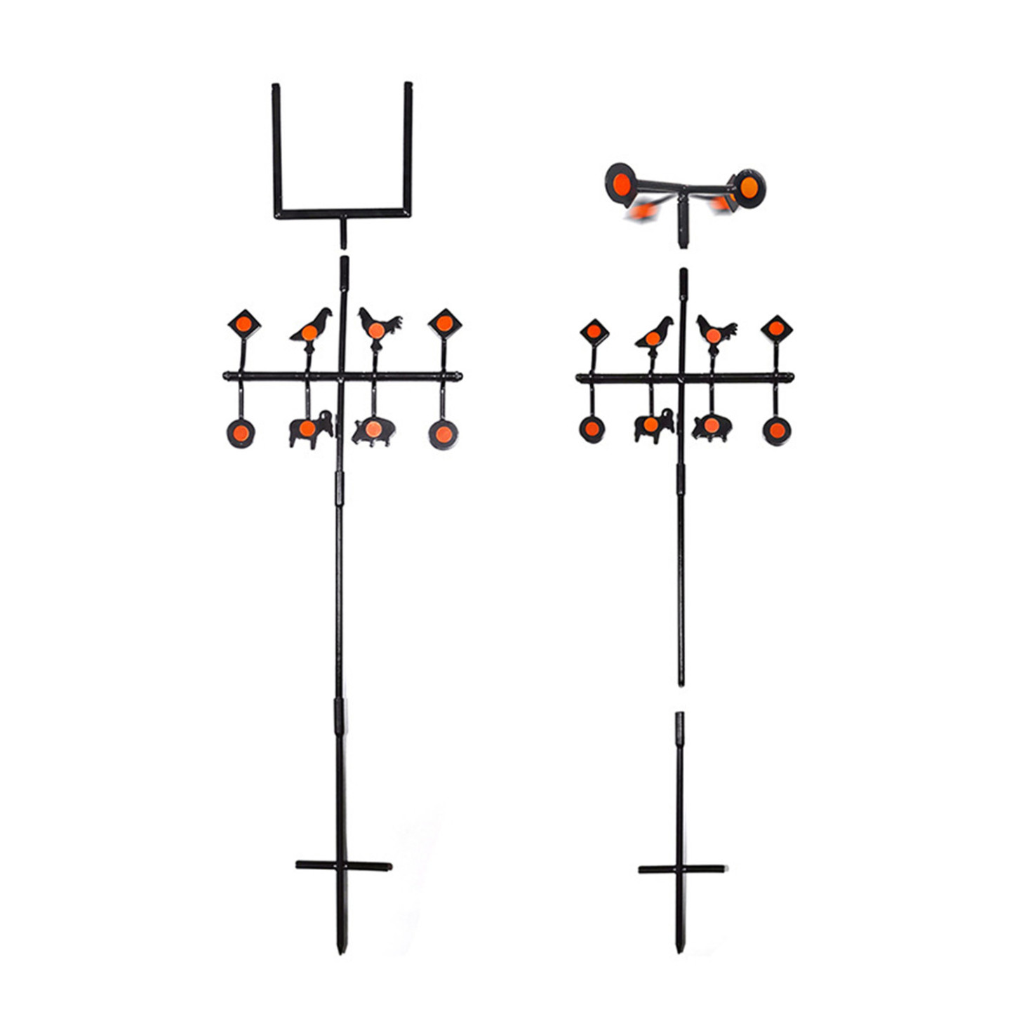 YUOUY Spinner Targets Air Gun Targets Practice Filed Targets Indoor Airgun Targets for Shooting, BB Gun Target Pellet Gun Targets Resetting Target Compact Package Metal Steel Auto Reset for Caliber Shooting Outdoors