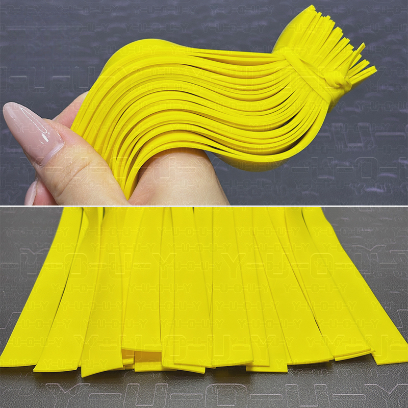 50pcs Yellow Flat Latex Band