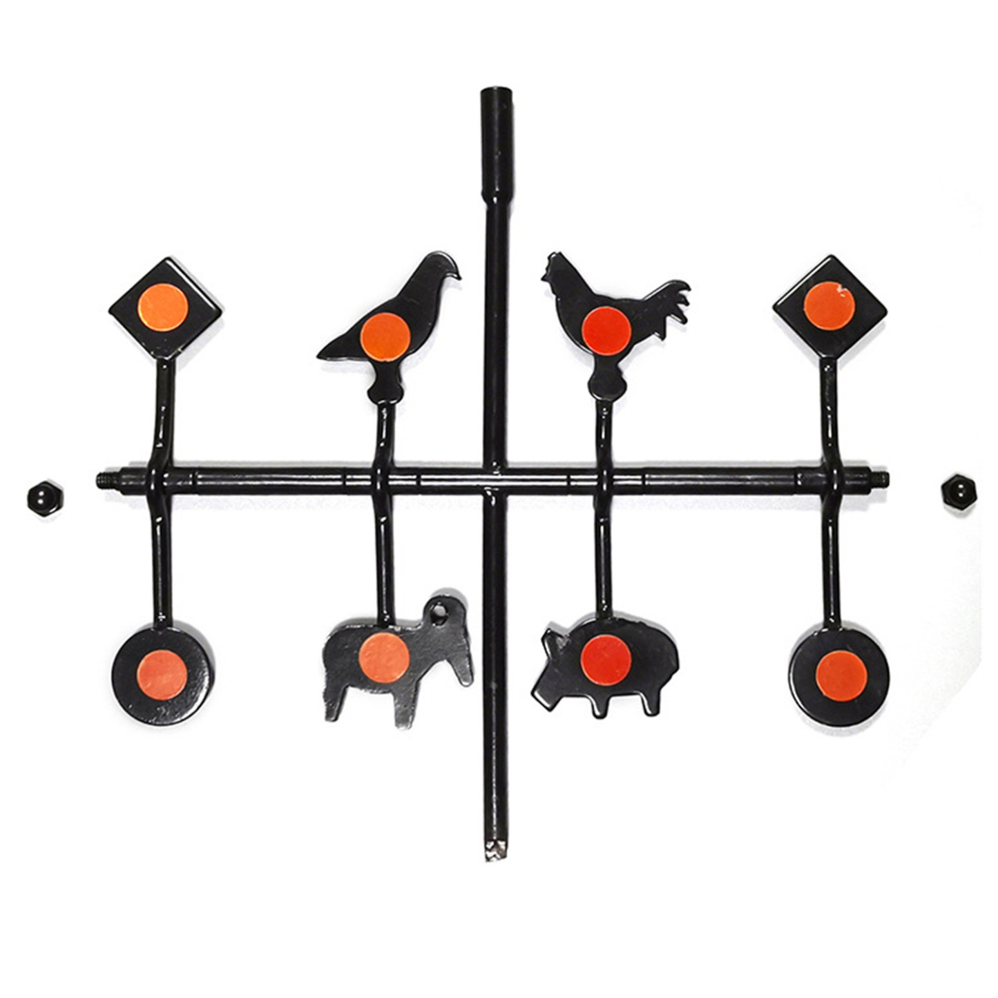 YUOUY Spinner Targets Air Gun Targets Practice Filed Targets Indoor Airgun Targets for Shooting, BB Gun Target Pellet Gun Targets Resetting Target Compact Package Metal Steel Auto Reset for Caliber Shooting Outdoors
