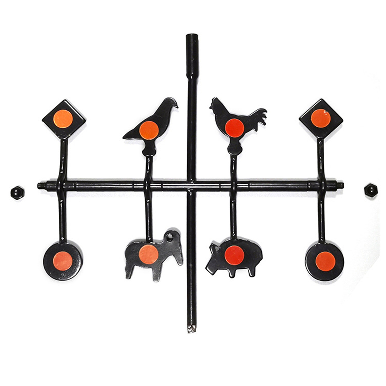 YUOUY Spinner Targets Air Gun Targets Practice Filed Targets Indoor Airgun Targets for Shooting, BB Gun Target Pellet Gun Targets Resetting Target Compact Package Metal Steel Auto Reset for Caliber Shooting Outdoors