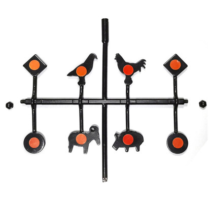 YUOUY Spinner Targets Air Gun Targets Practice Filed Targets Indoor Airgun Targets for Shooting, BB Gun Target Pellet Gun Targets Resetting Target Compact Package Metal Steel Auto Reset for Caliber Shooting Outdoors