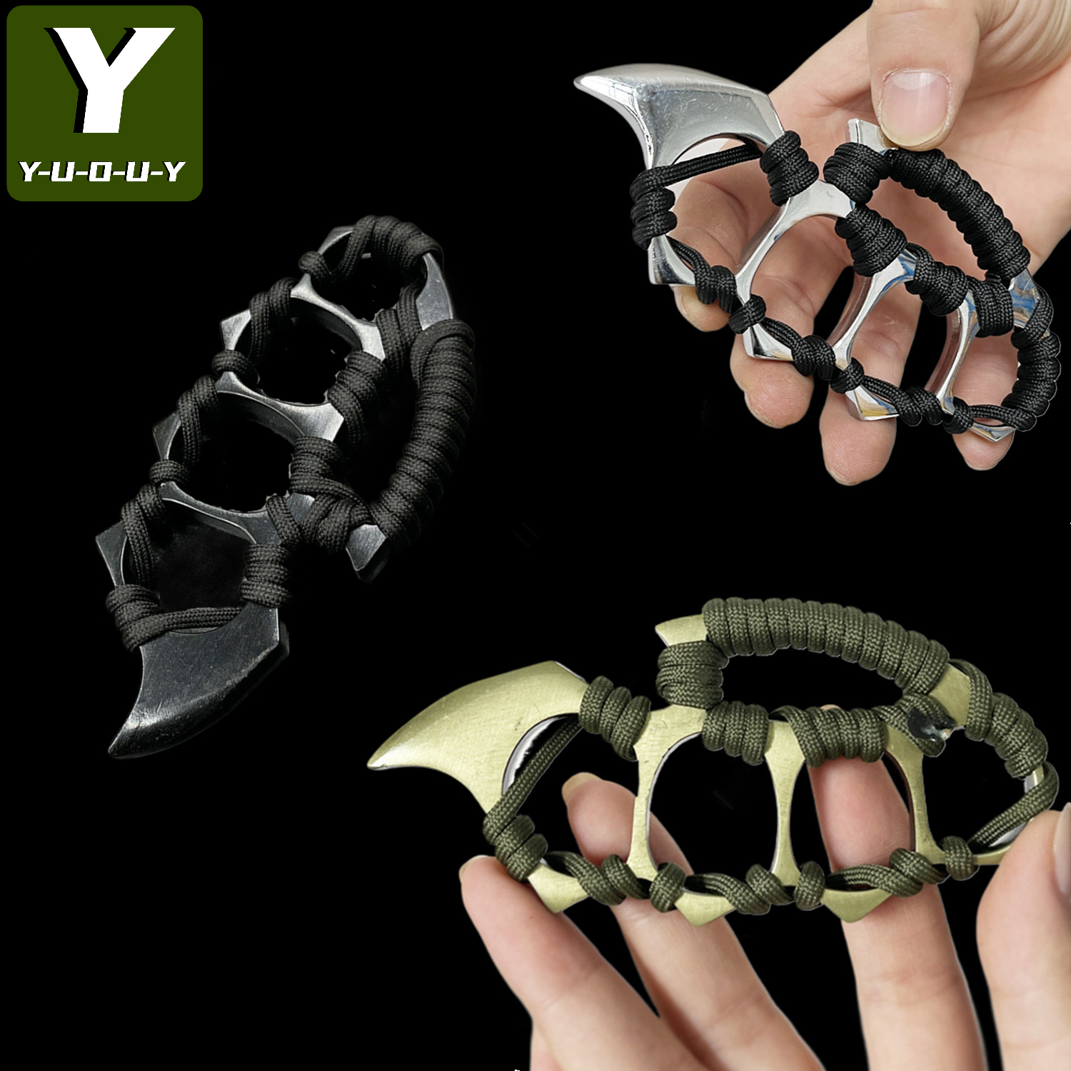 3pcs Four-finger Brass Knuckles YY-942