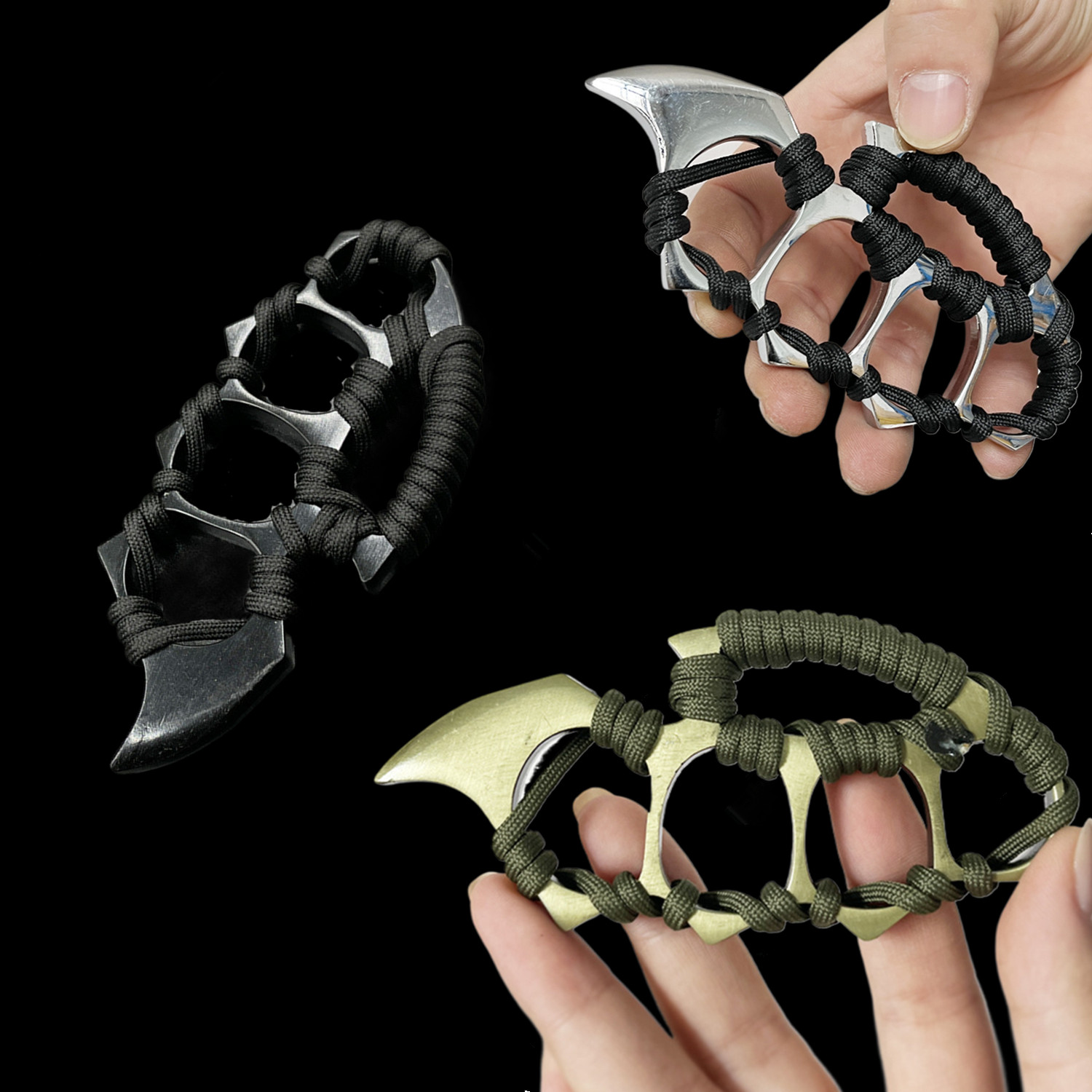 3pcs Four-finger Brass Knuckles YY-942