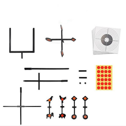 YUOUY Spinner Targets Air Gun Targets Practice Filed Targets Indoor Airgun Targets for Shooting, BB Gun Target Pellet Gun Targets Resetting Target Compact Package Metal Steel Auto Reset for Caliber Shooting Outdoors