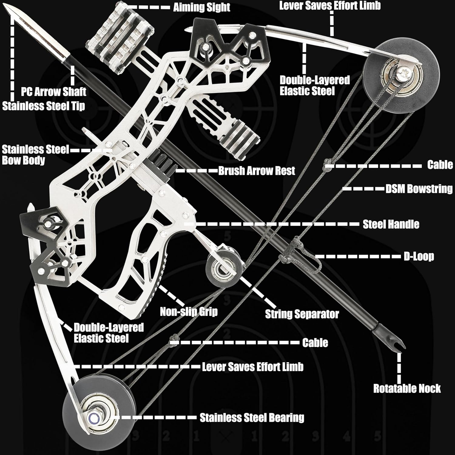 Compound Bow and Arrows Set PocketBow YY-ZJ-001