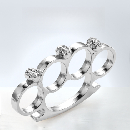 3pcs Four-fingered Ghost Head Brass Knuckles YY-02406280015