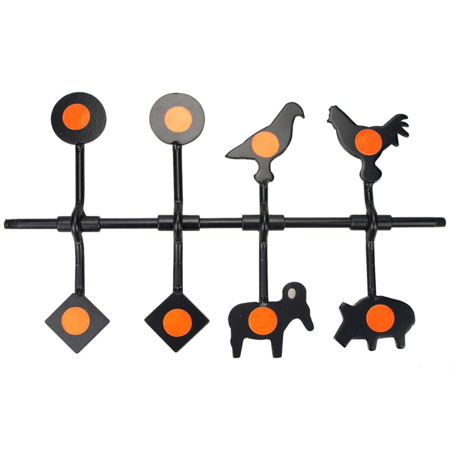 YUOUY Spinner Targets Air Gun Targets Practice Filed Targets Indoor Airgun Targets for Shooting, BB Gun Target Pellet Gun Targets Resetting Target Compact Package Metal Steel Auto Reset for Caliber Shooting Outdoors