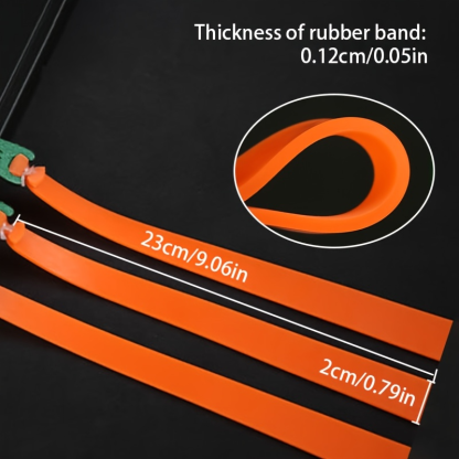 10pcs Y-U-O-U-Y Orange Latex Slingshot Bands - High Elasticity, Non-Slip, Freeze-Proof 1.22mm Thick Rubber Bands for Hunting & Fishing with Transparent Storage Box, Outdoor Adventures, Portable Case, Nonslip Grip