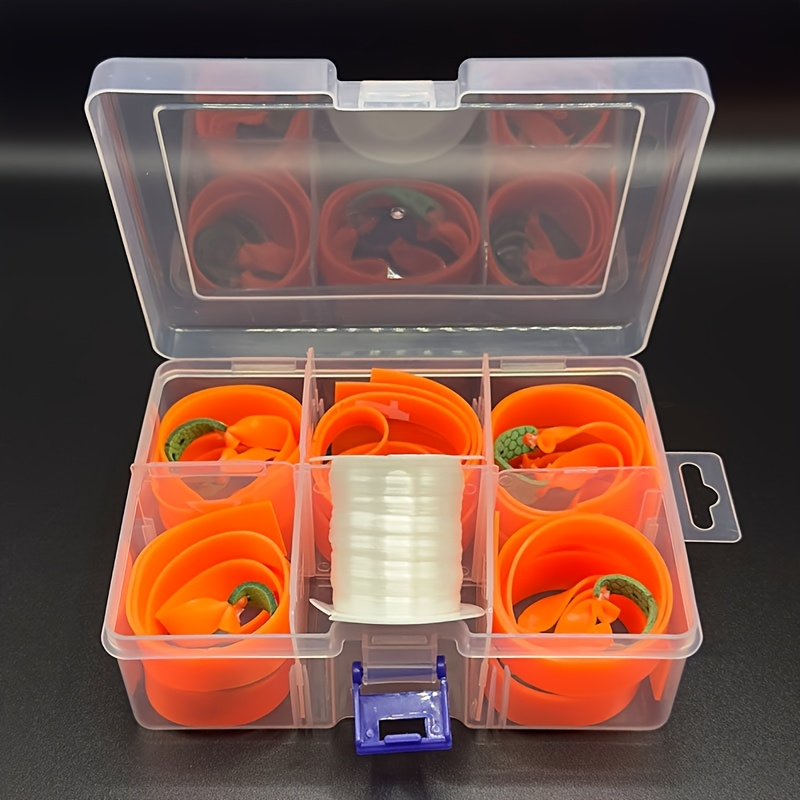 10pcs Y-U-O-U-Y Orange Latex Slingshot Bands - High Elasticity, Non-Slip, Freeze-Proof 1.22mm Thick Rubber Bands for Hunting & Fishing with Transparent Storage Box, Outdoor Adventures, Portable Case, Nonslip Grip