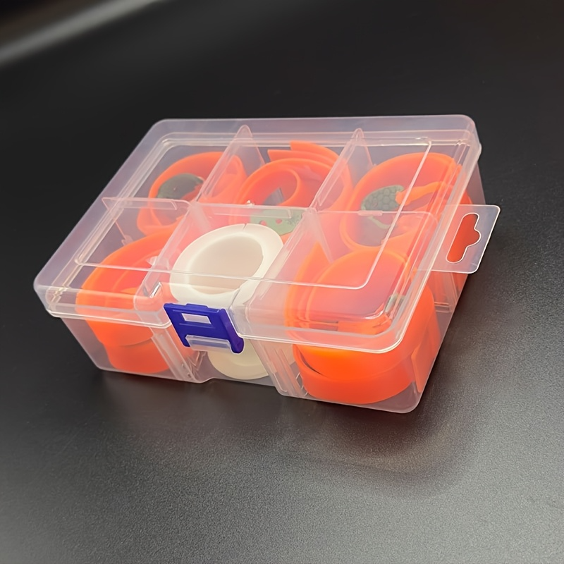 10pcs Y-U-O-U-Y Orange Latex Slingshot Bands - High Elasticity, Non-Slip, Freeze-Proof 1.22mm Thick Rubber Bands for Hunting & Fishing with Transparent Storage Box, Outdoor Adventures, Portable Case, Nonslip Grip