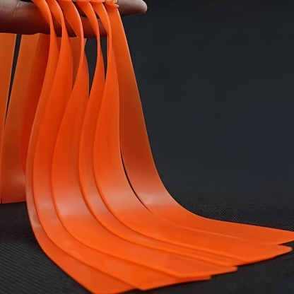 10pcs Y-U-O-U-Y Orange Latex Slingshot Bands - High Elasticity, Non-Slip, Freeze-Proof 1.22mm Thick Rubber Bands for Hunting & Fishing with Transparent Storage Box, Outdoor Adventures, Portable Case, Nonslip Grip