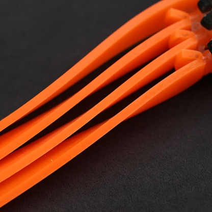 10pcs Y-U-O-U-Y Orange Latex Slingshot Bands - High Elasticity, Non-Slip, Freeze-Proof 1.22mm Thick Rubber Bands for Hunting & Fishing with Transparent Storage Box, Outdoor Adventures, Portable Case, Nonslip Grip