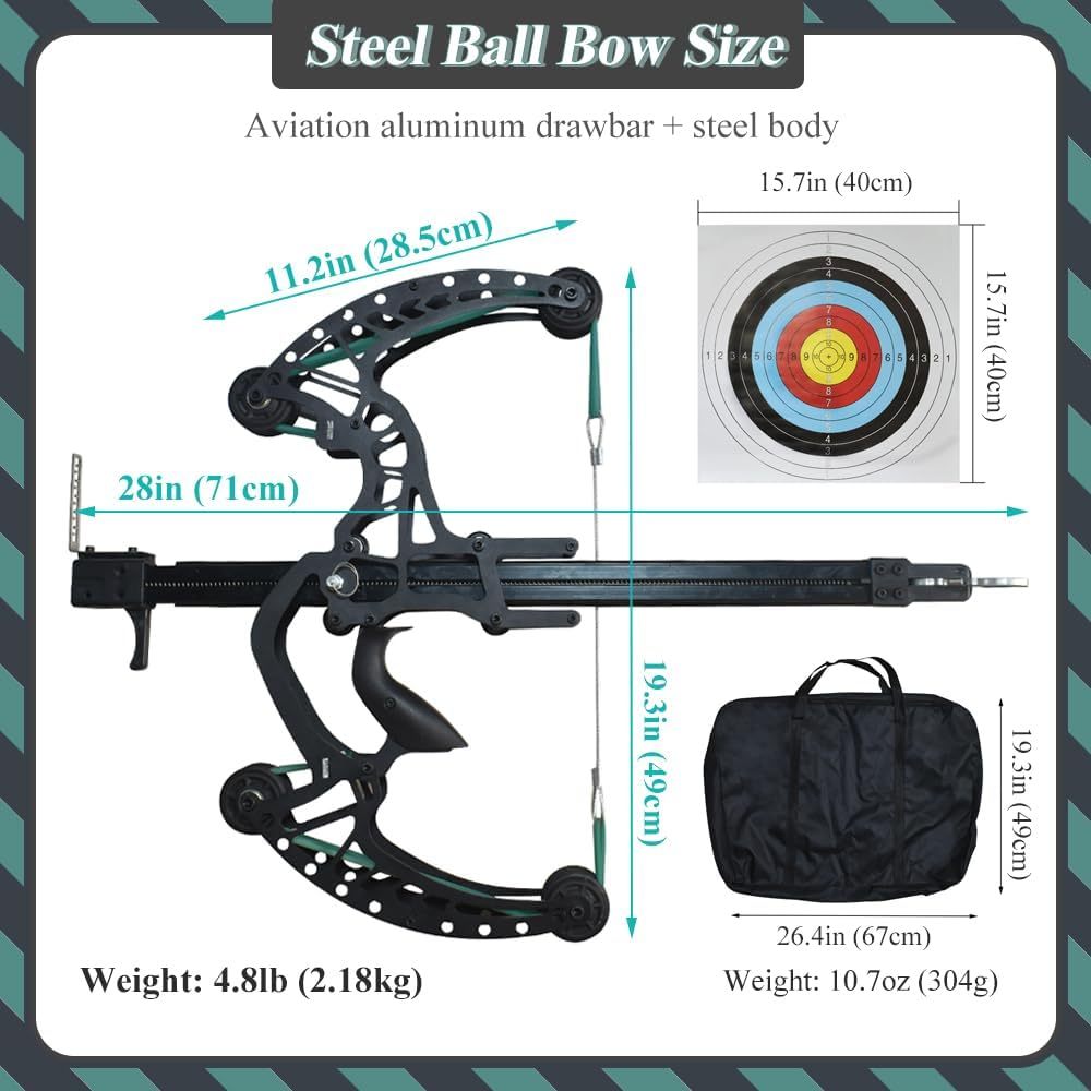 Ball Bearing Bow, Compound Bow Set That Shoots Steel Balls with Continuous Shooting YY-weilongwr