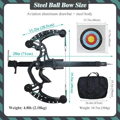 Ball Bearing Bow, Compound Bow Set That Shoots Steel Balls with Continuous Shooting YY-weilongwr