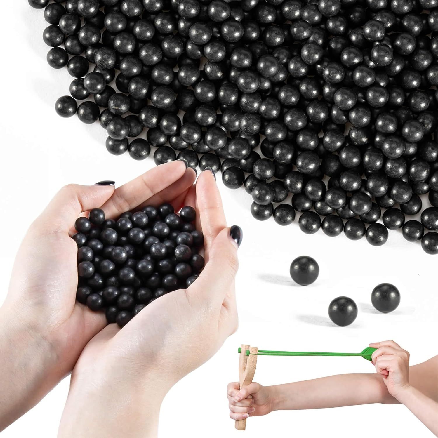 500pcs 9mm Clay Slingshot Ammo Biodegradable Professional Balls YY-BK9