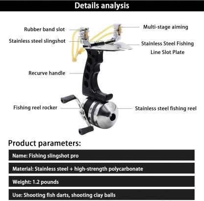 YUOUY Fishing Slingshot Set for Outdoor Hunting YY-BL25