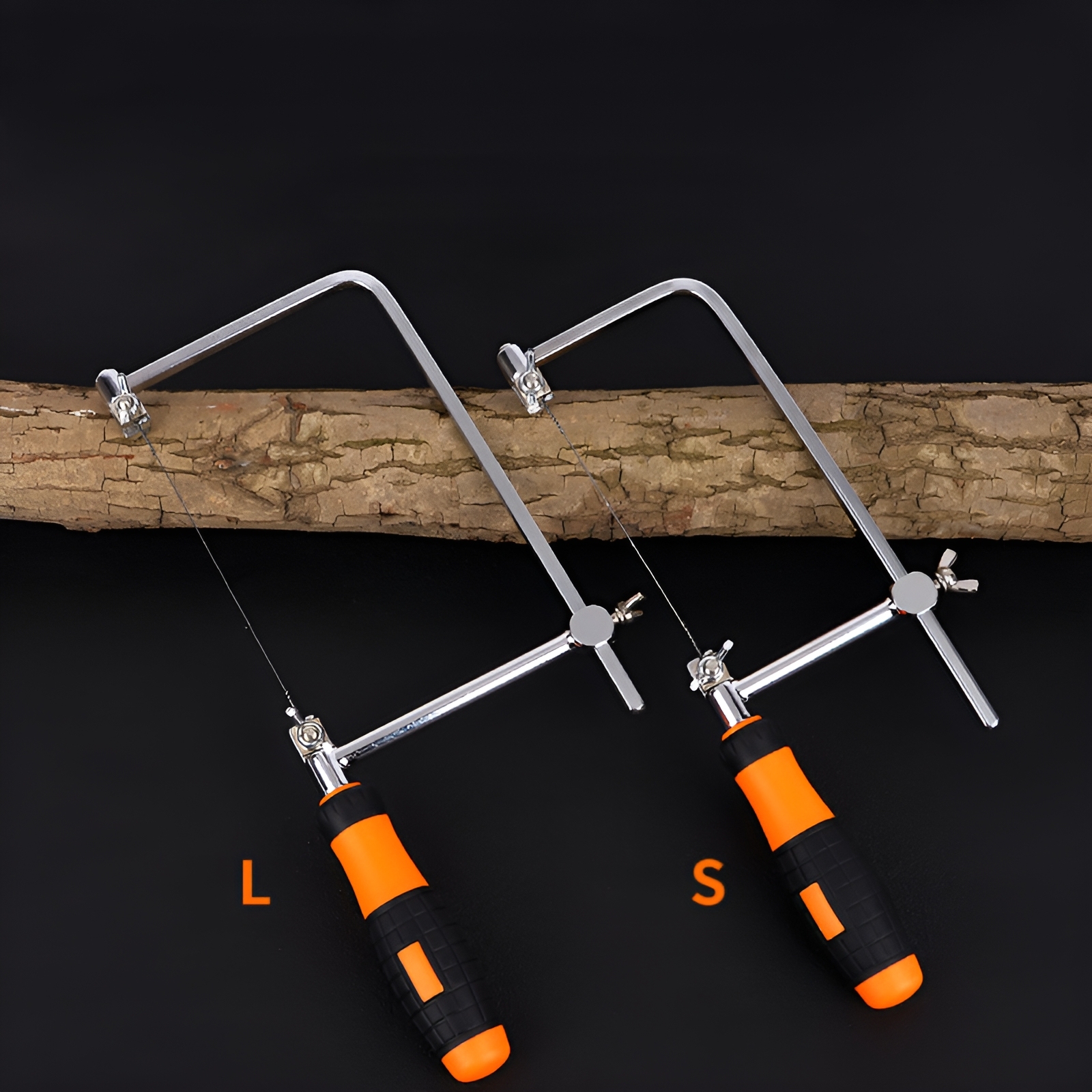 Coping Saw Heavy Duty Metal Woodworking Hand Saw Fast Cutting Non-slip Hacksaw, 10 Replacement Blades Set YY-y5y88655