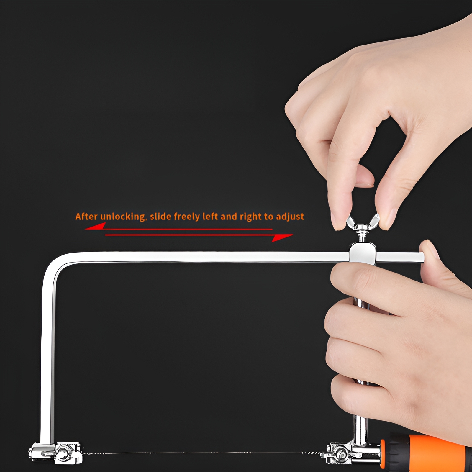 Coping Saw Heavy Duty Metal Woodworking Hand Saw Fast Cutting Non-slip Hacksaw, 10 Replacement Blades Set YY-y5y88655