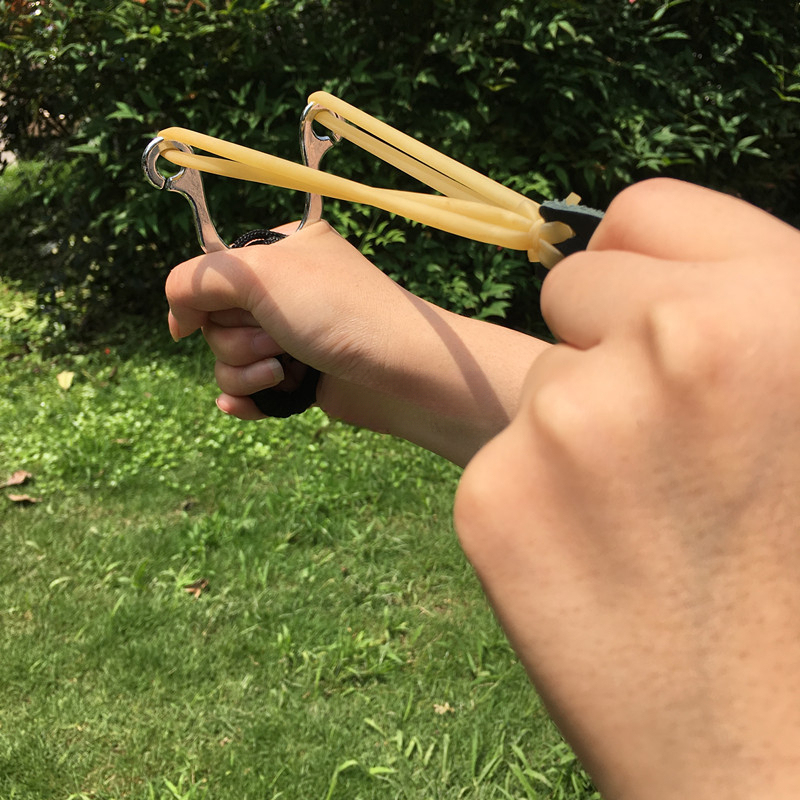 YUOUY Slingshots for Adults Hunting, Stainless Steel Sling Shot for Shooting, Professional Tactical Metal Slingshot