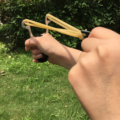 YUOUY Slingshots for Adults Hunting, Stainless Steel Sling Shot for Shooting, Professional Tactical Metal Slingshot