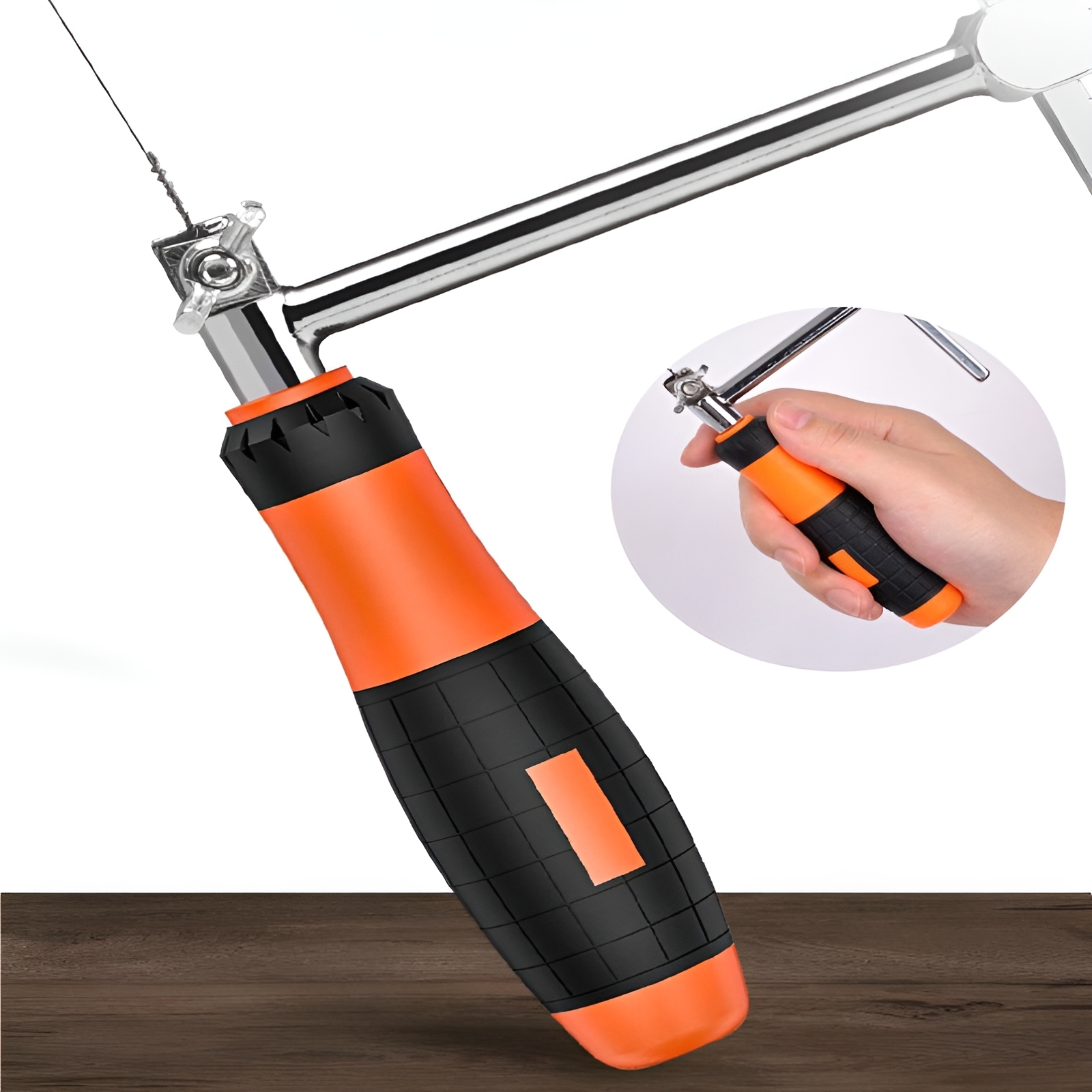 Coping Saw Heavy Duty Metal Woodworking Hand Saw Fast Cutting Non-slip Hacksaw, 10 Replacement Blades Set YY-y5y88655