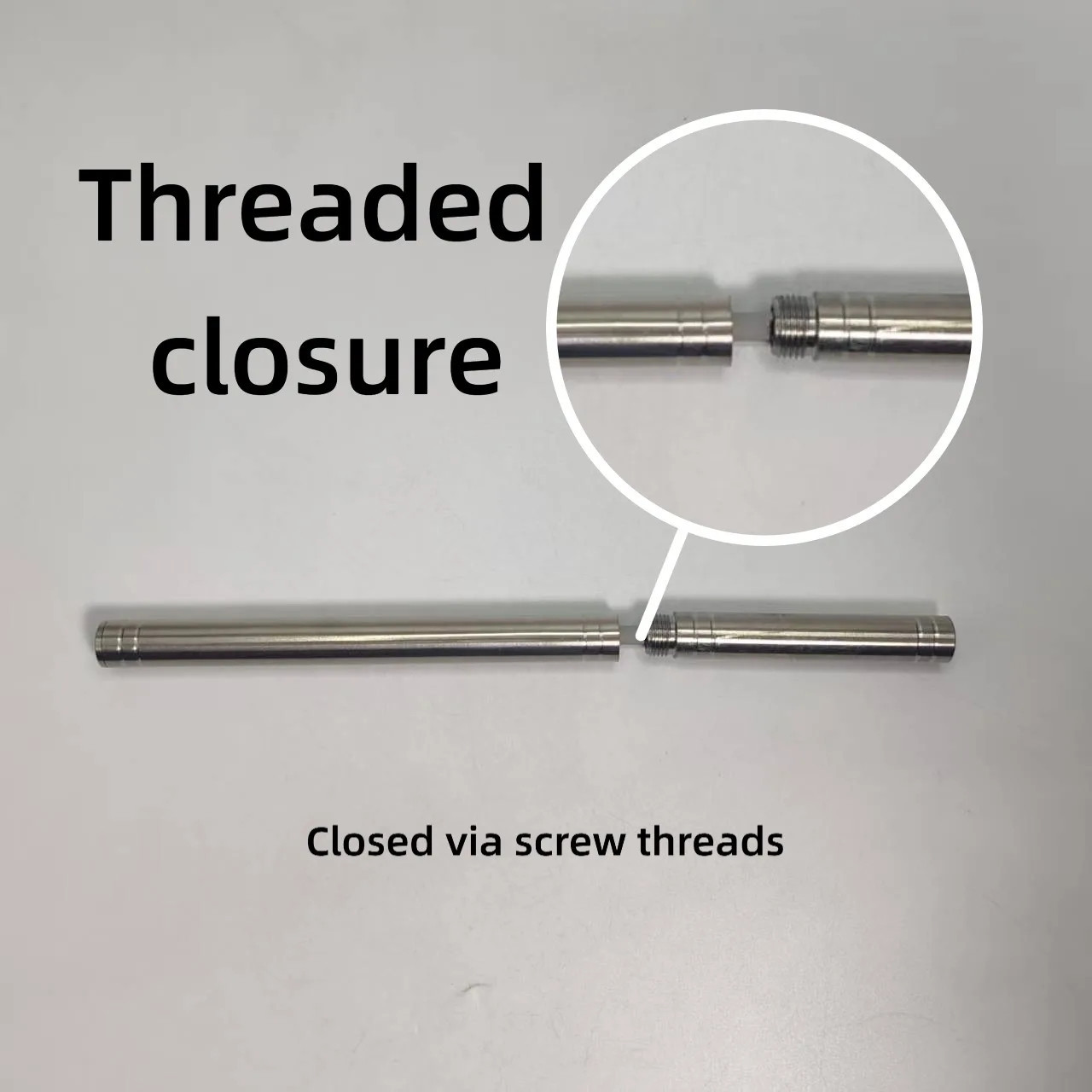 Y-U-O-U-Y Pair of Portable Stainless Steel Tools with Threaded Closure