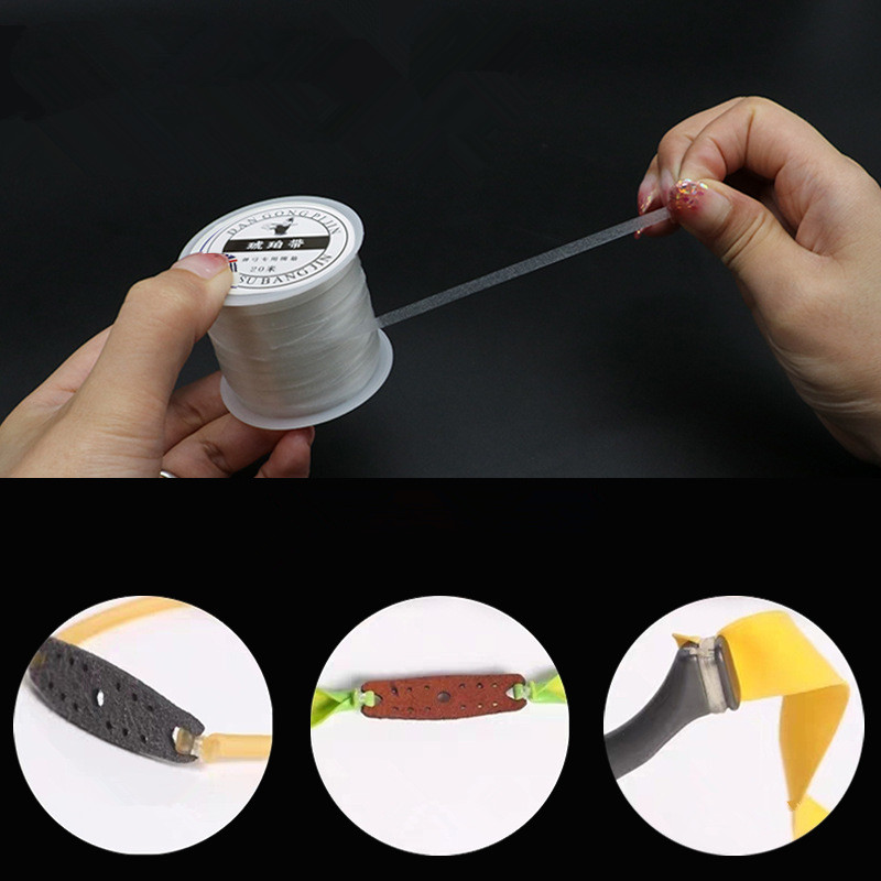 2 Rolls Slingshot Band, DIY Making Shooting Accessories Pouch Tying Cord YY-HPband