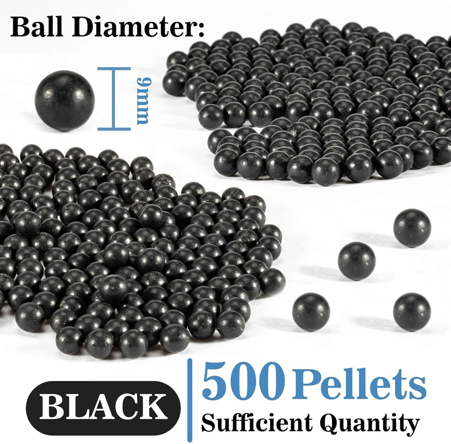 500pcs 9mm Clay Slingshot Ammo Biodegradable Professional Balls YY-BK9