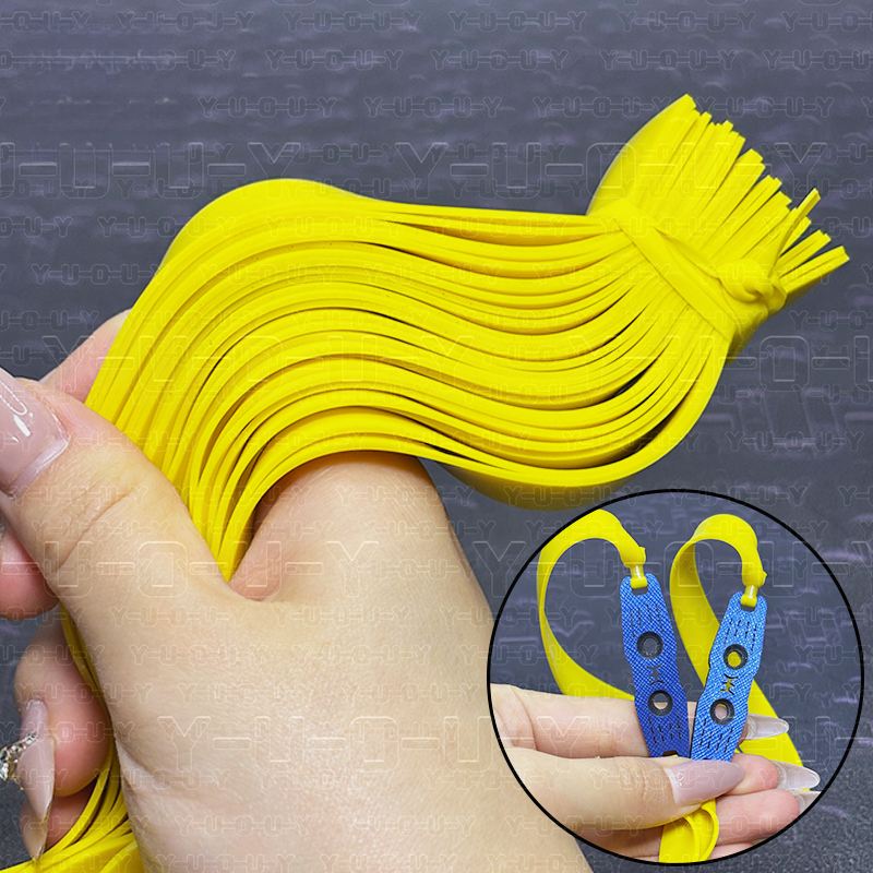 50pcs Yellow Flat Latex Band