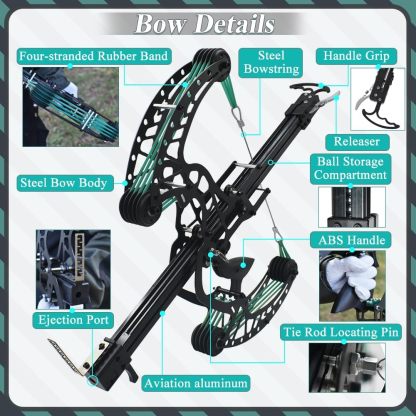 Ball Bearing Bow, Compound Bow Set That Shoots Steel Balls with Continuous Shooting YY-weilongwr