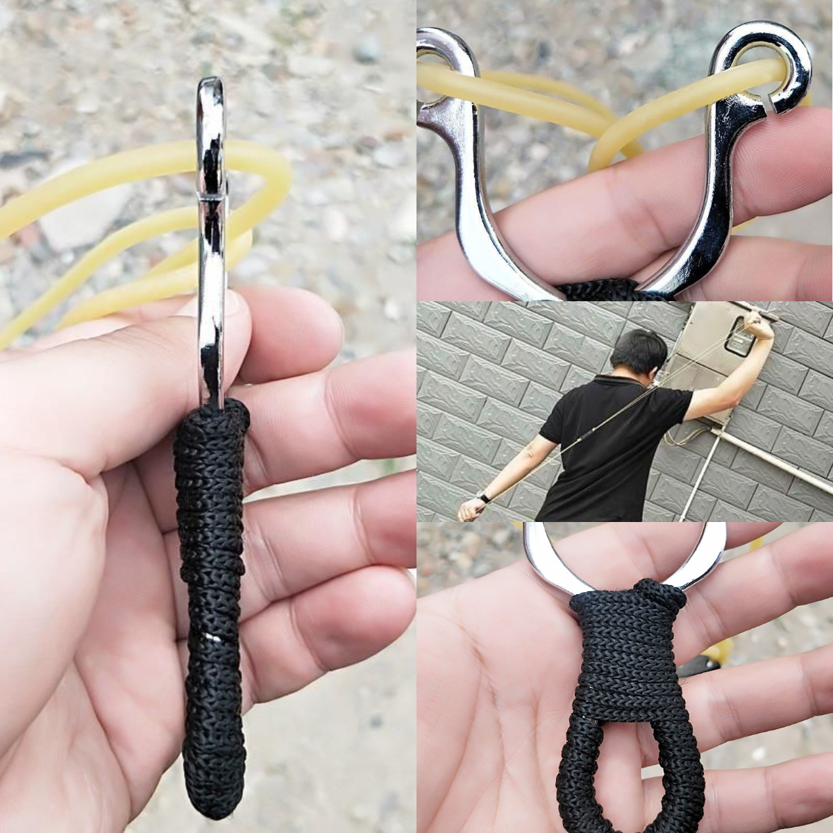 YUOUY Slingshots for Adults Hunting, Stainless Steel Sling Shot for Shooting, Professional Tactical Metal Slingshot