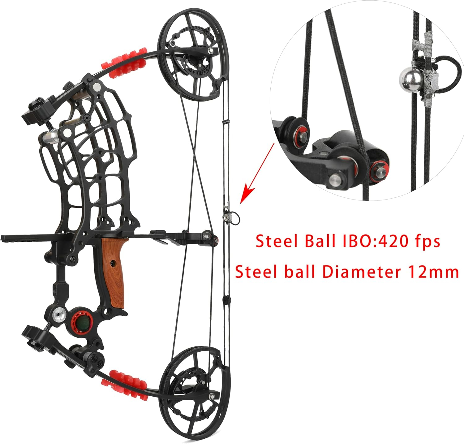 YY-001 Archery Compound Bow Set Arrows and Steel Balls Dual Purpose Bow