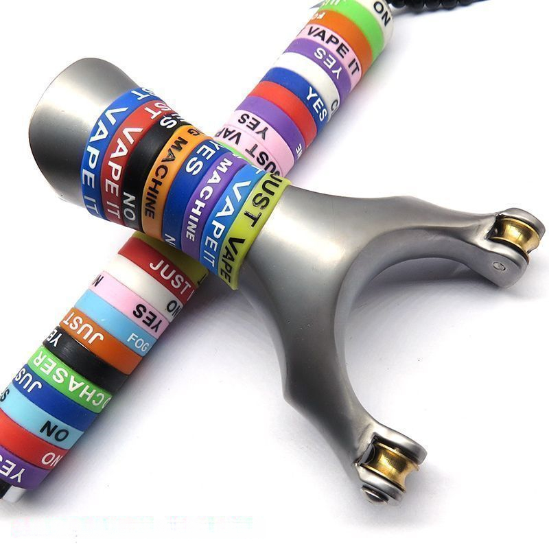 YY-C100 Silicone Anti Slip Rubber Ring for Slingshot (100Pcs Random Mixed)