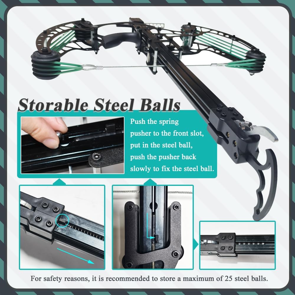 Ball Bearing Bow, Compound Bow Set That Shoots Steel Balls with Continuous Shooting YY-weilongwr