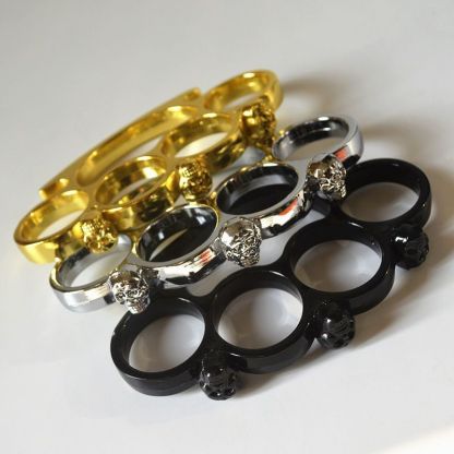3pcs Four-fingered Ghost Head Brass Knuckles YY-02406280015