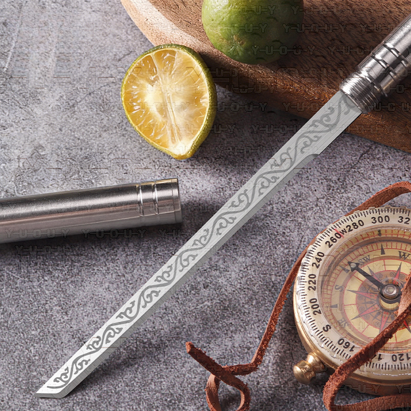 A Pair Of Stainless Steel Portable Dinner Knives