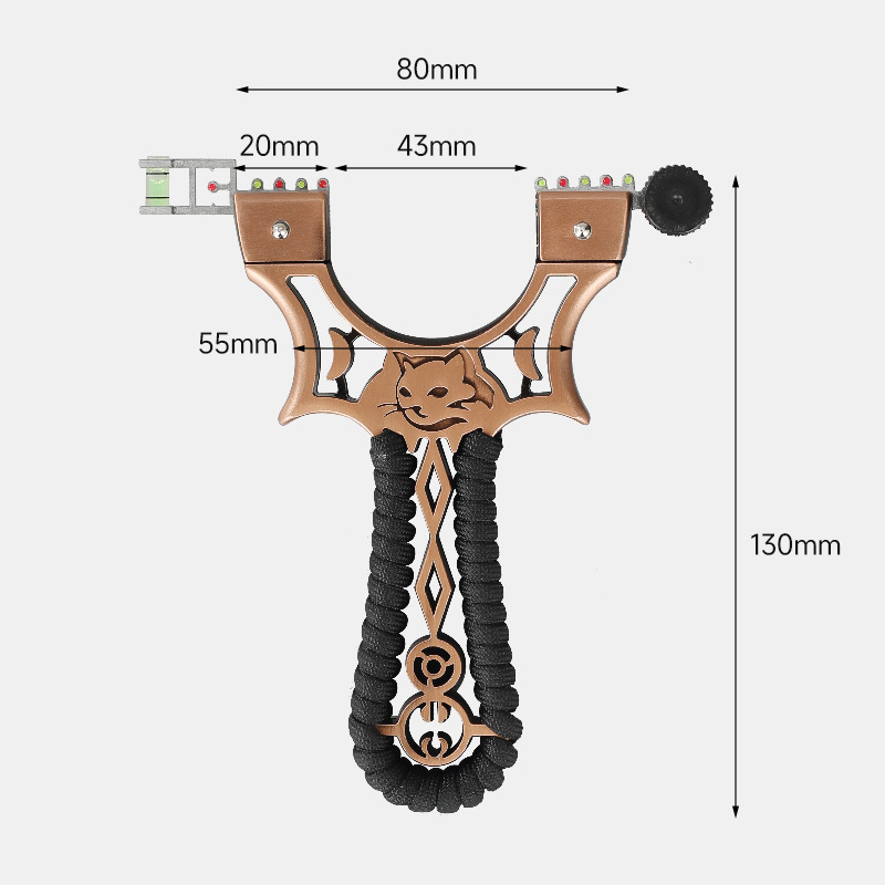YUOUY Adult Outdoor Hunting Slingshot with Infrared Light Sight and Leveling Instrument YY-FH