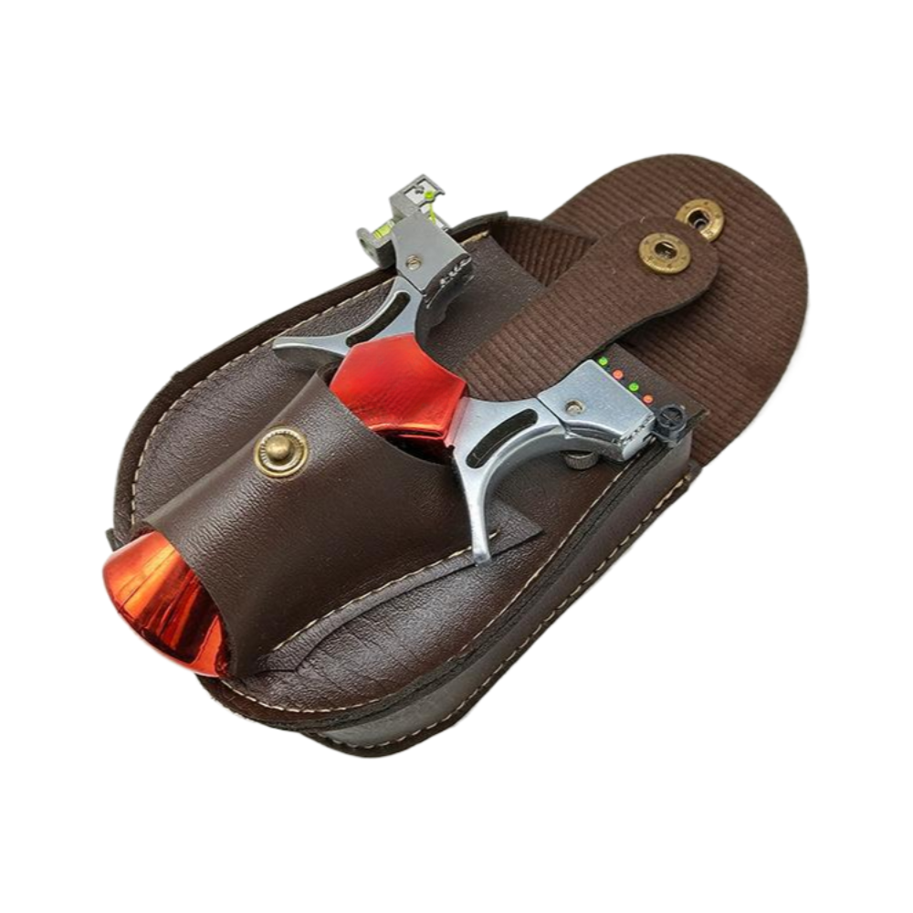 YUOUY 2 in 1 Hunting Slingshot Pouch, Hunting Catapult Leather Slingshot Ammo Balls Pouch Bag Case(Ammo and Slingshot not Included)