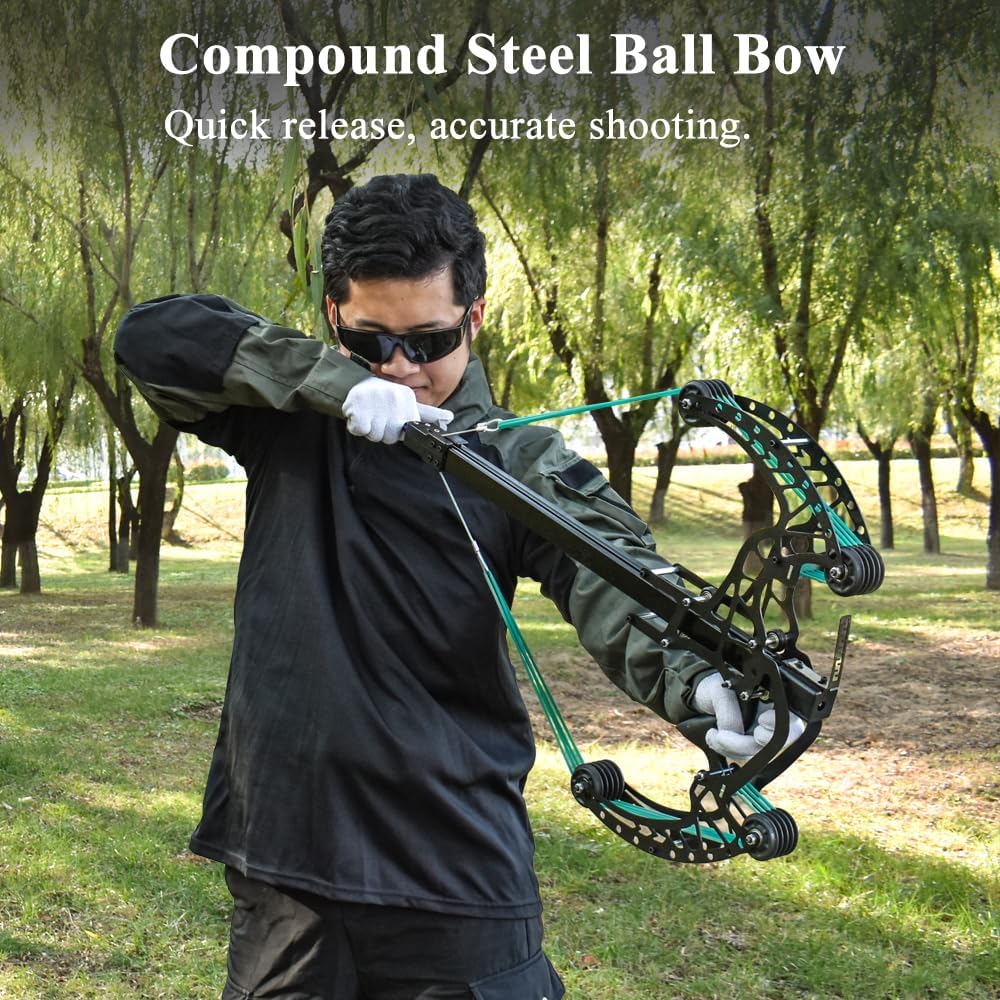 Ball Bearing Bow, Compound Bow Set That Shoots Steel Balls with Continuous Shooting YY-weilongwr