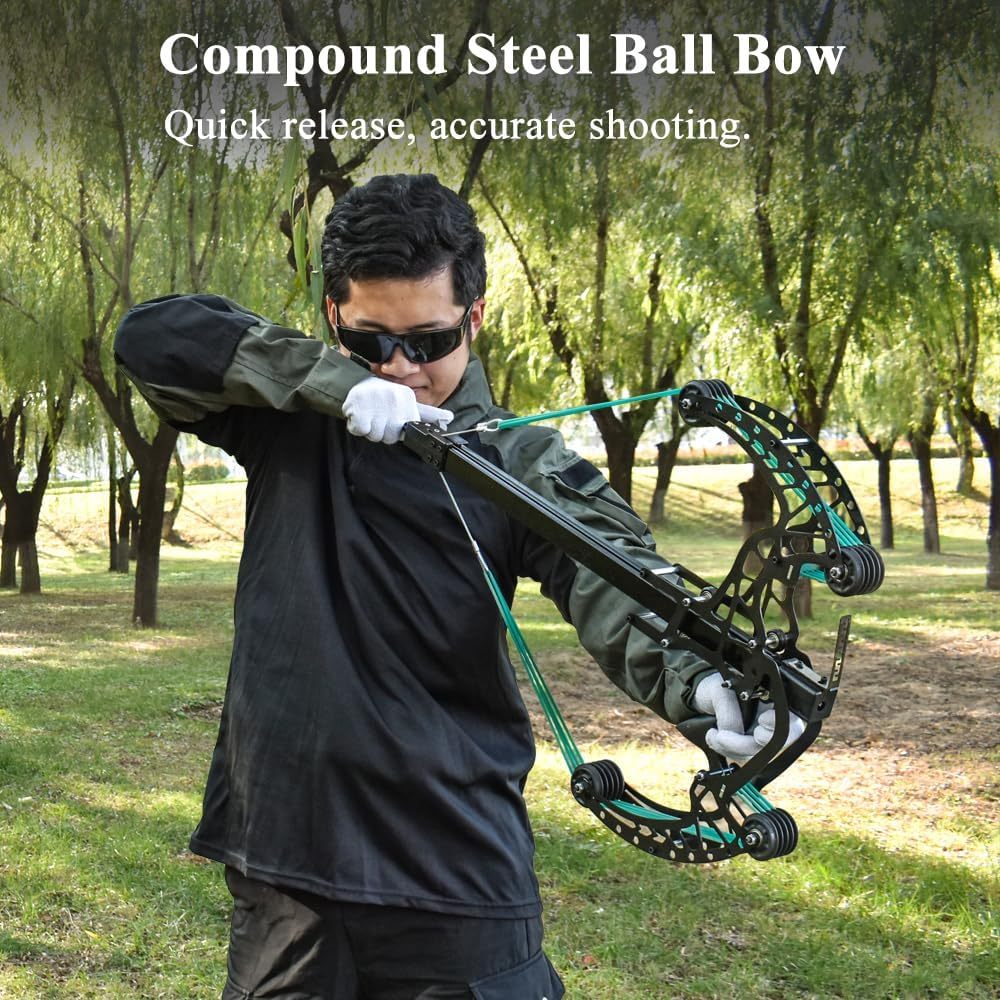 Ball Bearing Bow, Compound Bow Set That Shoots Steel Balls with Continuous Shooting YY-weilongwr
