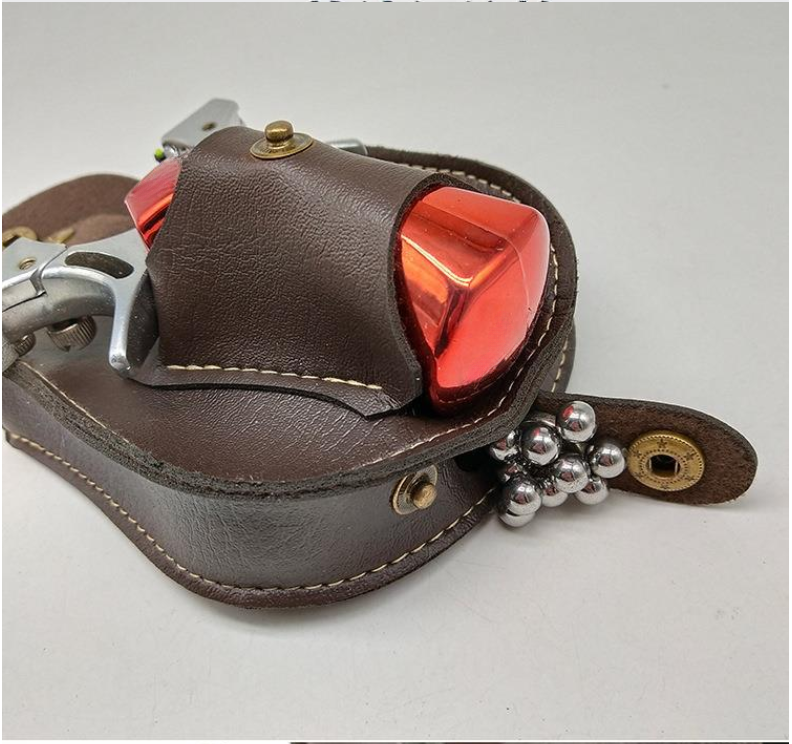 YUOUY 2 in 1 Hunting Slingshot Pouch, Hunting Catapult Leather Slingshot Ammo Balls Pouch Bag Case(Ammo and Slingshot not Included)