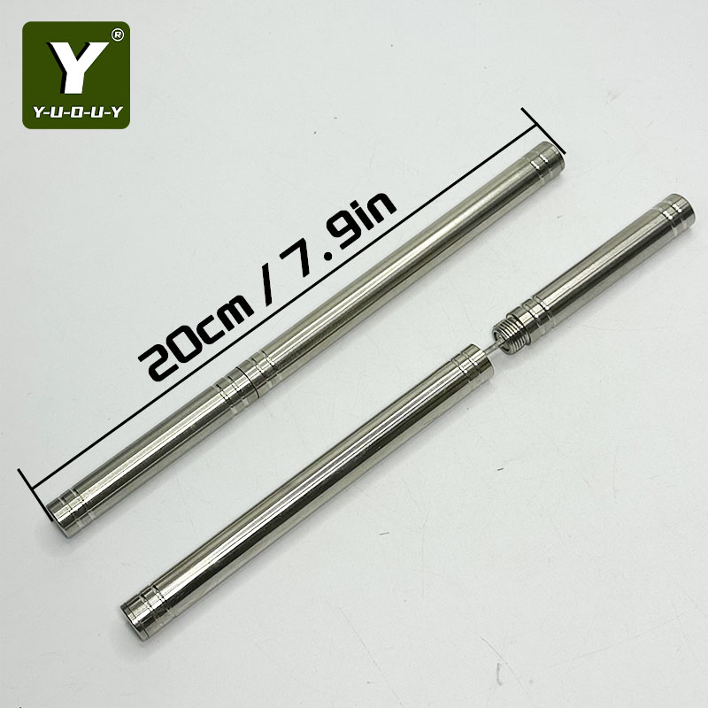 1 Set Lightweight Stainless Steel Outdoor Twist-Open Multi-Tool Rod 2pcs Packaged