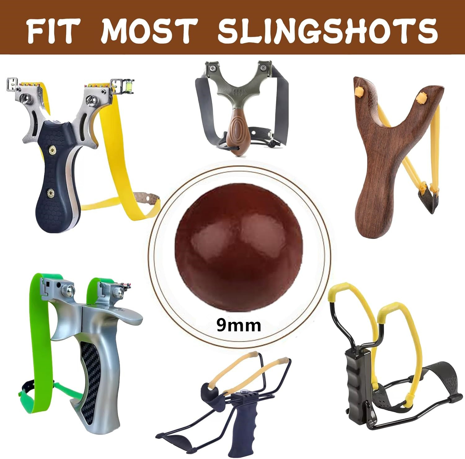 YUOUY 500pcs Outdoor Catapult Marble Ceramic Ball, Environmentally Friendly and Biodegradable Clay Ball