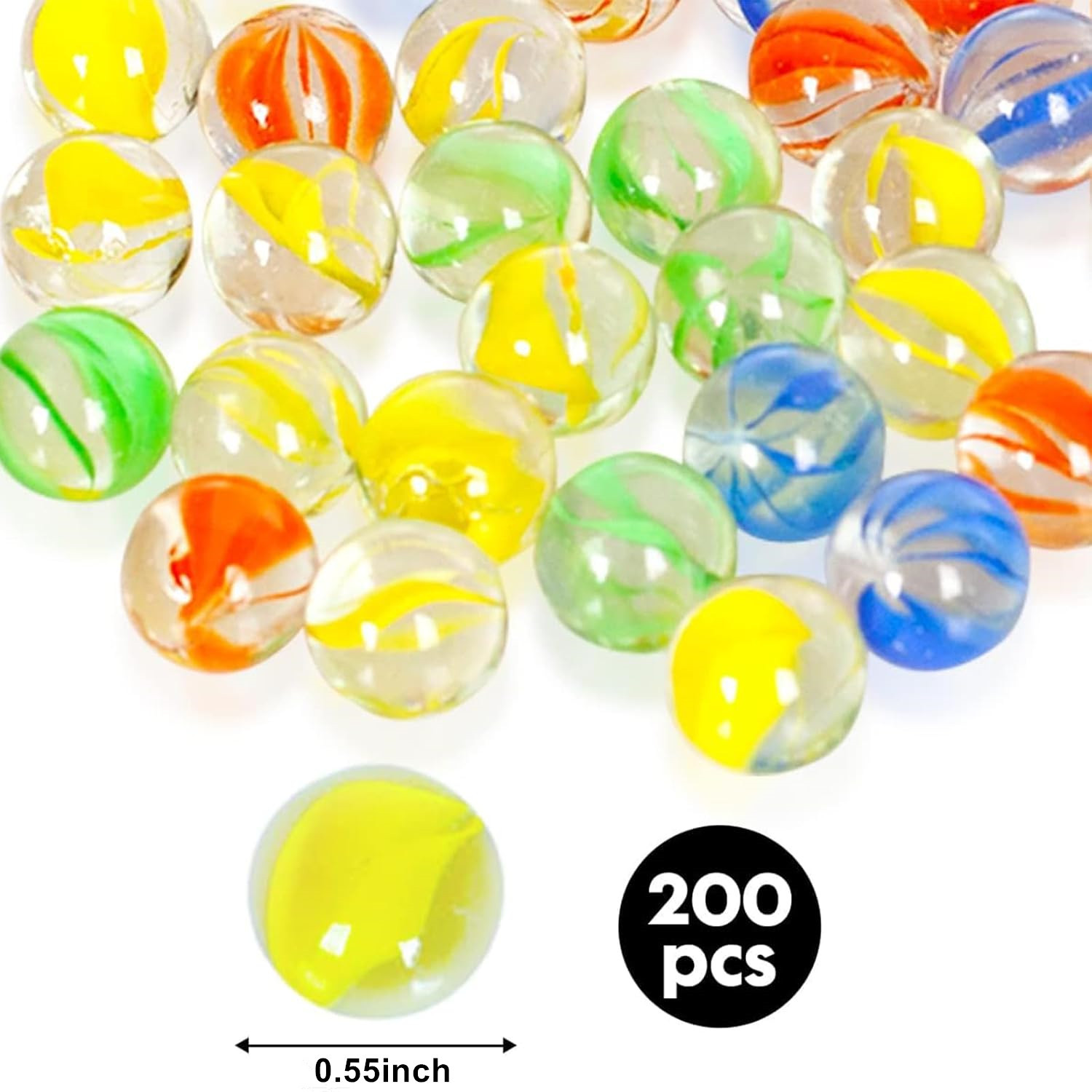 200 Cats Eyes Marbles, Marbles Bulk Slingshot Ammo YY-Marbles