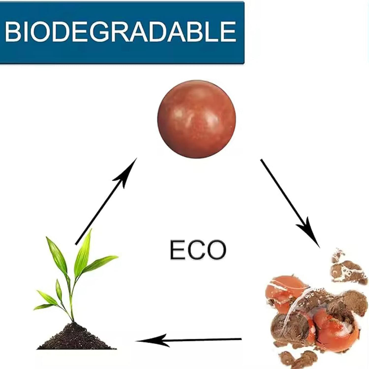 YUOUY 500pcs Outdoor Catapult Marble Ceramic Ball, Environmentally Friendly and Biodegradable Clay Ball