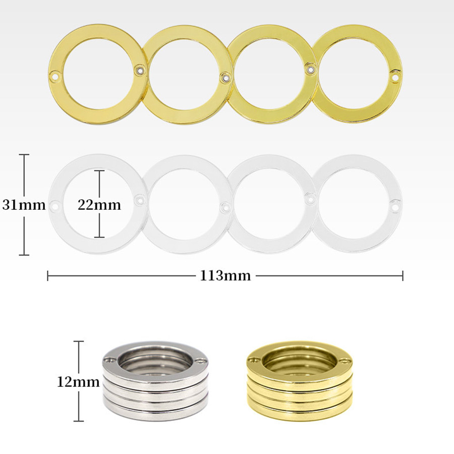 2pcs Foldable Self-defense Ring Brass Knuckles YY-B-031