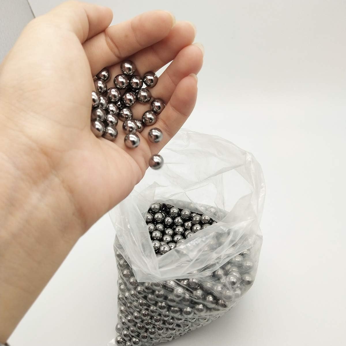 YUOUY Slingshot Ammo - Steel Sling Shot Ammo Balls 9mm Ammo Professional Balls for Hunting & Shooting, Target, Competition, Practice (200 Qty)