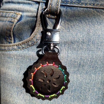 Strong magnetic pendant, slingshot force magnet, steel ball and iron attracting outdoor pendant, slingshot key buckle